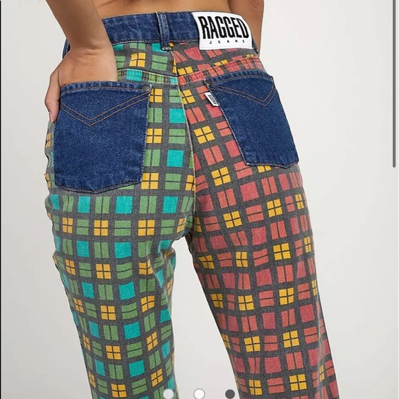 Ragged Priest Plaid Jeans - Picture 3 of 4